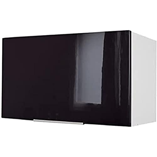 Berlenus CH6HN - Mueble Alto de Cocina para Cubrir la Campana (60 cm), Color Negro Brillante