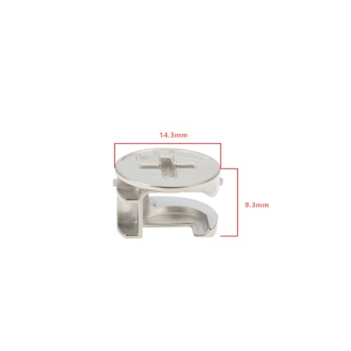 Create idea 20 Piezas de Tornillos de Leva para Muebles 110630 Tuercas de Seguridad de Leva Excéntricas 14,3 * 9,3 Mm Tornillos de Repuesto Compatible con IKEA Muebles Plateados