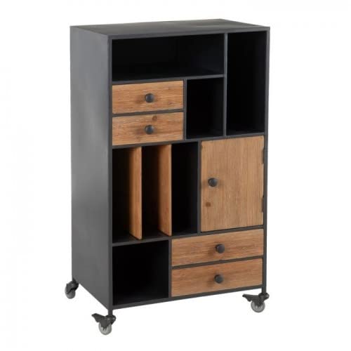 IXIA Abisko - Mueble de madera y metal, color negro