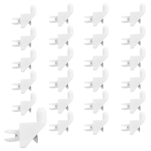 JEYORZY 24 Unidades de Soportes para Estantes con 24 tornillos, Soportes para Estantes, para Como pieza de Repuesto para Soporte de Estante IKEA PAX, KOMPLEMENT Soporte de Suelo Blanco