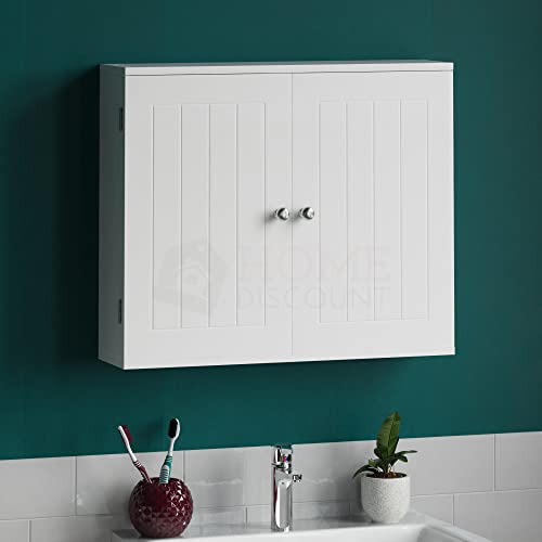 Bath Vida Mueble de baño Doble para Pared, Madera, de Color Blanco