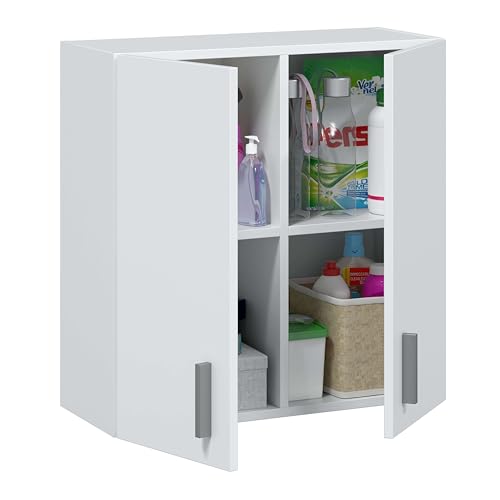 Habitdesign Armario Multiusos para Colgar, 60x59x26,5 (AltoxAnchoxFondo - en cm), Color Blanco Mate