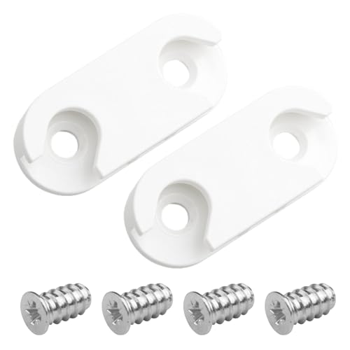 rudis-spareparts Soporte de bisagra para zapatero 110364 adecuado como repuesto para zapatero volquete IKEA HEMNES STÄLL (2 piezas + 4 tornillos)