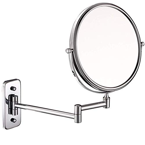 GaRcan Espejo de tocador cosmético montado en la Pared Espejo cosmético de 8 Pulgadas Espejo de Belleza Baño Europeo Espejo Doble con Aumento de 7 Veces