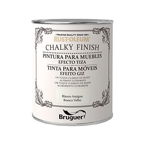 Rust-Oleum Bruguer Chalky Finish pintura para muebles Blanco Antiguo 750ml