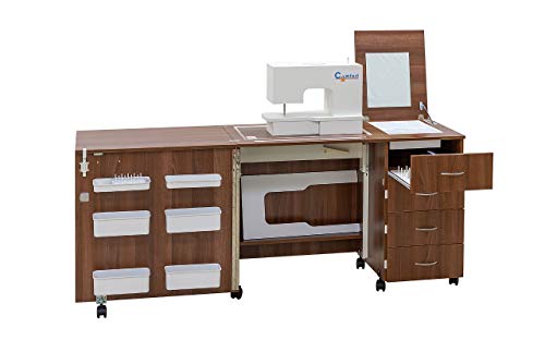 Comfort 2 | Mueble para máquina de coser | (Beech Ellmau, L (Air-Lifter 15kg))